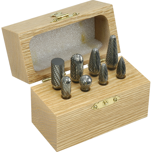 Double Cut Carbide Burr Set, 8 Pieces Rideout Tool & Machine Inc.