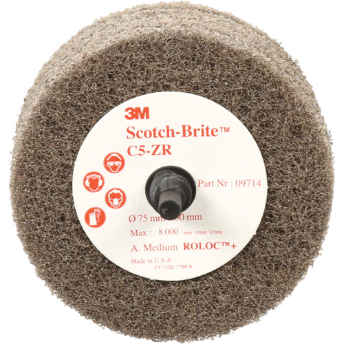 Disque de tronçonnage et de polissage Scotch-Brite, 75 mm x 30 mm, Arbre de 20 mm, Oxyde d'aluminium, 7500 Tr/min Rideout Tool & Machine Inc.
