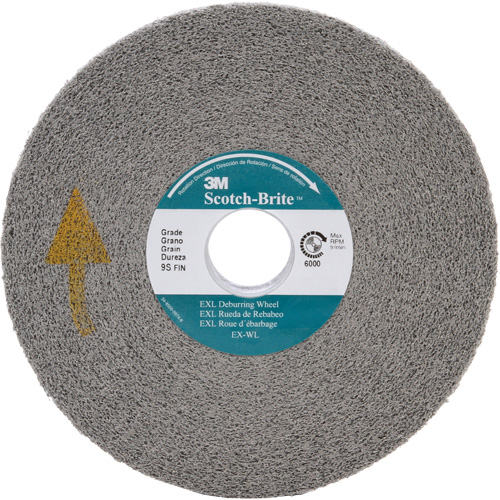 Meule d'&eacute;barbage EXL Scotch-Brite, 6" x 1", Arbre de 1" Rideout Tool & Machine Inc.