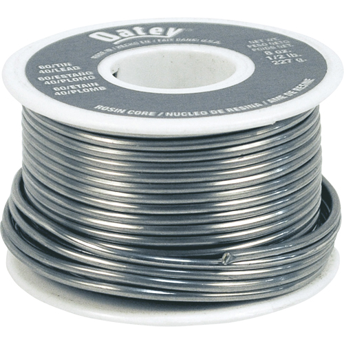 60/40 Solder, Lead-Based, 60% Tin 40% Lead, Rosin Core, 0.063" Dia. Rideout Tool & Machine Inc.