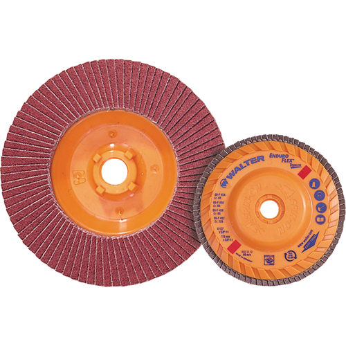 Disque &agrave; lamelles Stainless Enduro-Flex, 5" x 5/8"-11, Type 27, Grain 40, Alumine de zirconium Rideout Tool & Machine Inc.