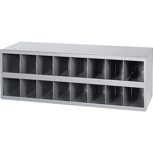 Steel Storage Bin Cabinet, 33-3/4" W x 12" D x 11-1/2" H, Grey Rideout Tool & Machine Inc.