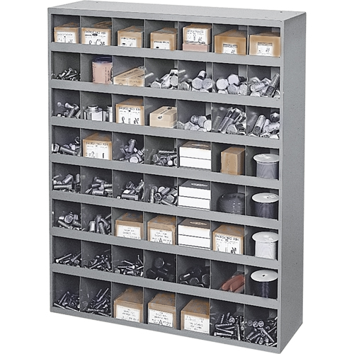 Steel Storage Bin Cabinet, 33-3/4" W x 12" D x 42" H, Grey Rideout Tool & Machine Inc.