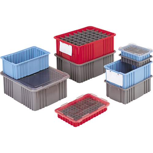 Contenants Divider Box, Poly&eacute;thyl&egrave;ne, 10,8" la x 8,3" p x 2,5" h, Gris Rideout Tool & Machine Inc.