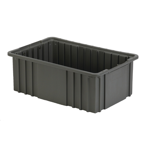 Contenant Divider Box, Poly&eacute;thyl&egrave;ne, 15,5" la x 9,9" p x 6" h, Gris Rideout Tool & Machine Inc.