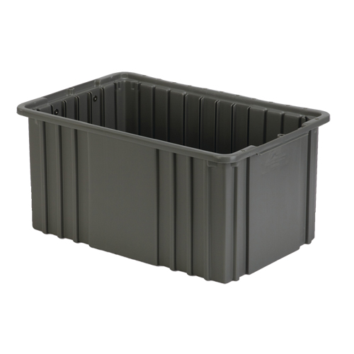 Contenant Divider Box, Poly&eacute;thyl&egrave;ne, 15,5" la x 9,9" p x 8" h, Gris Rideout Tool & Machine Inc.