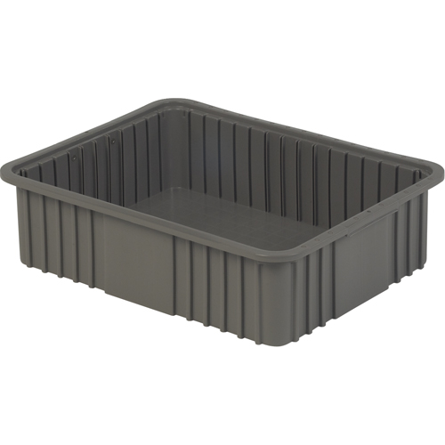Contenant Divider Box, Poly&eacute;thyl&egrave;ne, 20,9" la x 15,9" p x 6" h, Gris Rideout Tool & Machine Inc.