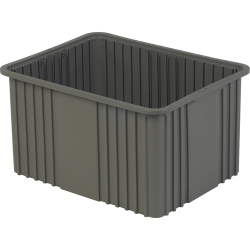 Contenant Divider Box, Poly&eacute;thyl&egrave;ne, 20,9" la x 15,9" p x 12" h, Gris Rideout Tool & Machine Inc.