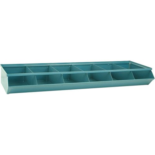 Sectional Bin Units, 100 lbs. Cap., 37" W x 12" D x 4-1/2" H, Blue Rideout Tool & Machine Inc.