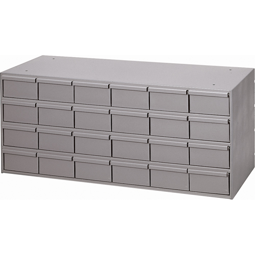 Casiers &agrave; tiroirs industriels, 24 tiroirs, 33-3/4" la x 11-5/8" p x 14-3/8" h, Gris Rideout Tool & Machine Inc.