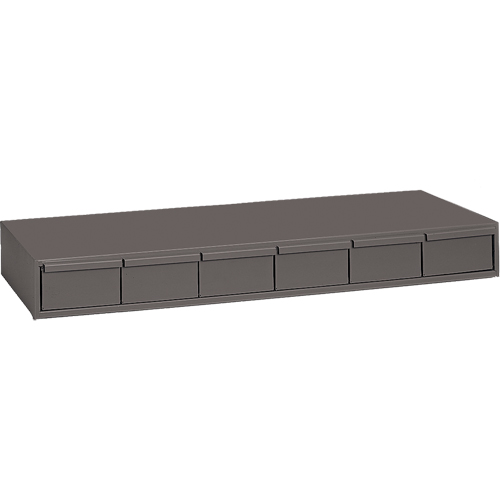 Casiers &agrave; tiroirs industriels, 6 tiroirs, 33-3/4" la x 11-5/8" p x 4" h, Gris Rideout Tool & Machine Inc.