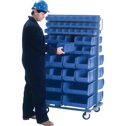 Double-Sided Mobile Bin Rack, Double-sided, 96 bins, 36" W x 24" D x 63" H Rideout Tool & Machine Inc.