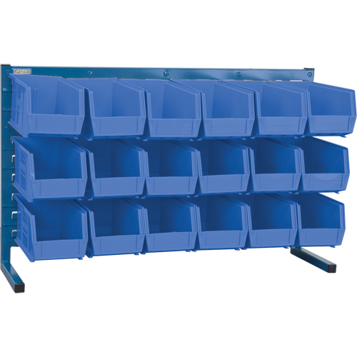 Louvered Rack with Bins, 18 Bins, 8-1/4" W x 36" D x 22" H Rideout Tool & Machine Inc.