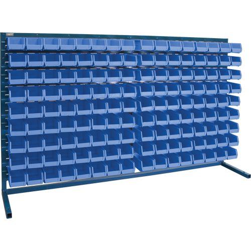 Louvered Rack with Bins, 144 Bins, 72" W x 15" D x 40" H Rideout Tool & Machine Inc.