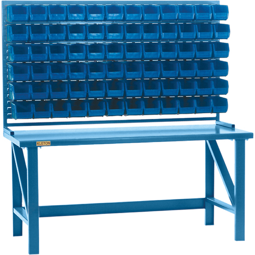 Louvered Rack with Bins, 36 Bins, 72" W x 15" D x 40" H Rideout Tool & Machine Inc.
