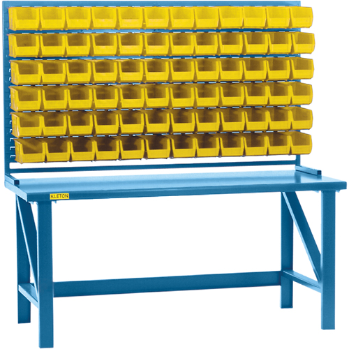Louvered Rack with Bins, 36 Bins, 72" W x 15" D x 40" H Rideout Tool & Machine Inc.