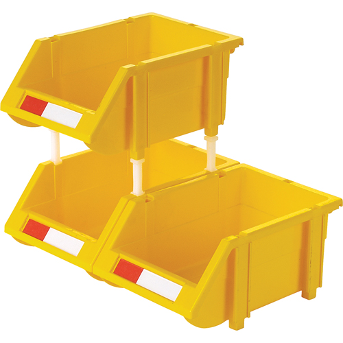 Bac empilable & &agrave; suspendre, 4-13/16" la, 3-3/16" h x 7-1/8" p, Jaune Rideout Tool & Machine Inc.