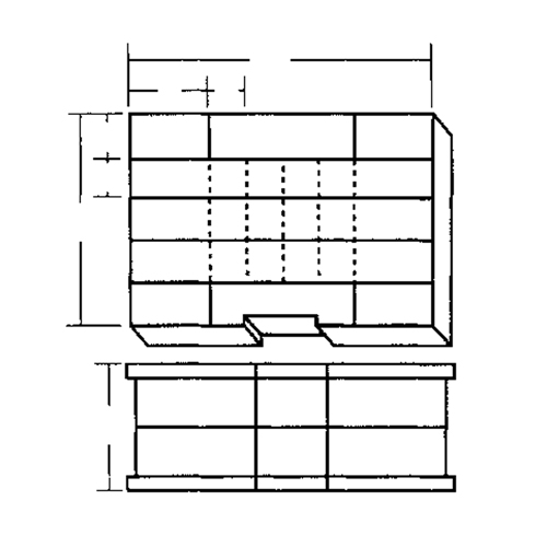 Compartment Case, Plastic, 48 Slots, 15-1/2" W x 11-3/4" D x 5" H, Grey Rideout Tool & Machine Inc.