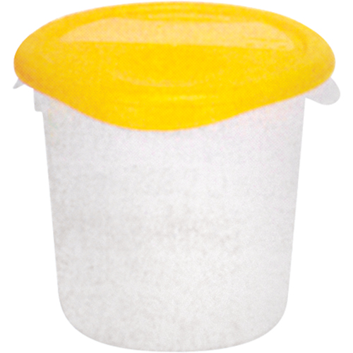 Round Storage Containers, 7-4/5" H x 8-1/2" D, 3.79 L Capacity, Clear Rideout Tool & Machine Inc.
