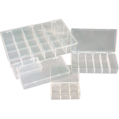 K-Resin Compartment Box, Plastic, 36 Slots, 6-9/16" W x 9-5/8" D x 1-1/2" H, Transparent Rideout Tool & Machine Inc.