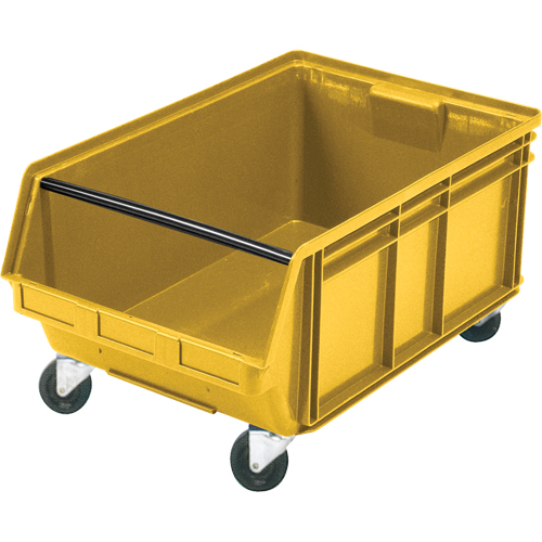 Mobile Giant Stacking Bin, 11-7/8" H x 18-3/8" W x 29" D, 150 lbs. Capacity, Yellow Rideout Tool & Machine Inc.