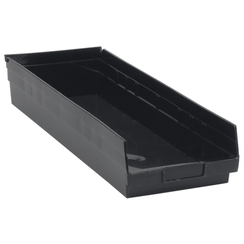Bac pour &eacute;tag&egrave;re &eacute;conomique, 8-3/8" la x 4" H x 23-5/8" p, Noir, Capacit&eacute; 60 lb Rideout Tool & Machine Inc.