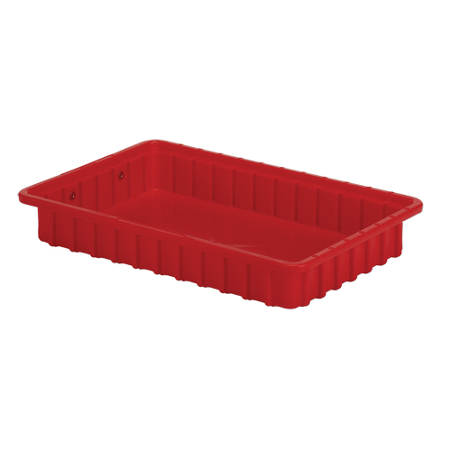 Divider Box&reg; Containers, Polyethylene, 16.5" W x 10.9" D x 2.5" H, Red Rideout Tool & Machine Inc.