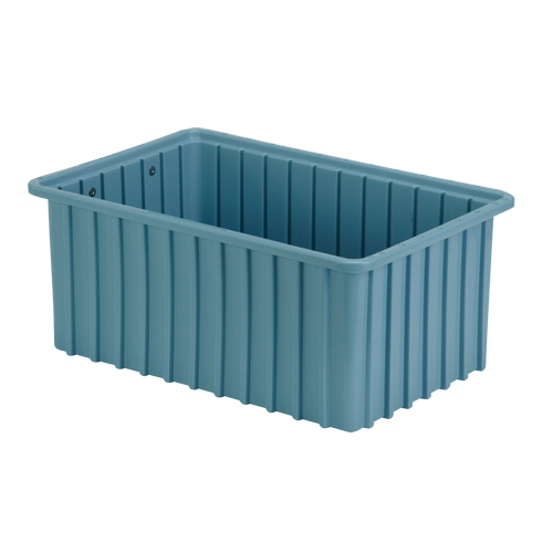 Divider Box&reg; Containers, Polyethylene, 16.5" W x 10.9" D x 7" H, Light Blue Rideout Tool & Machine Inc.