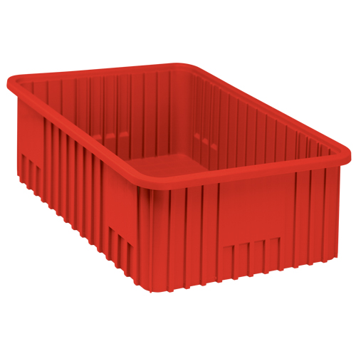 Contenants Divider Box, Plastique, 22,5" la x 17,5" p x 8" h, Rouge Rideout Tool & Machine Inc.
