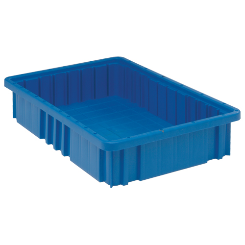 Contenants Divider Box, Plastique, 16,5" la x 10,9" p x 3,5" h, Bleu Rideout Tool & Machine Inc.