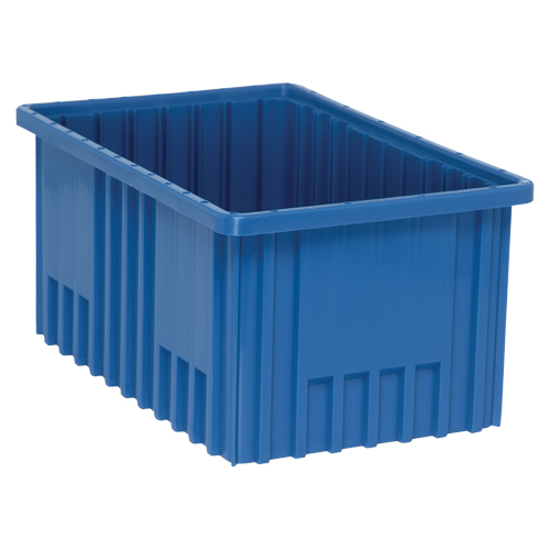 Contenants Divider Box, Plastique, 16,5" la x 10,9" p x 8" h, Bleu Rideout Tool & Machine Inc.