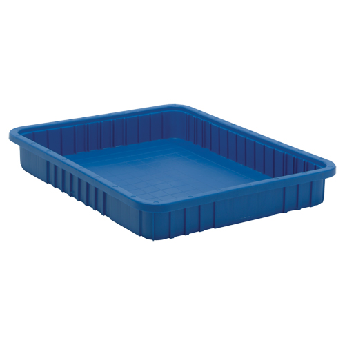 Contenants Divider Box, Plastique, 22,5" la x 17,5" p x 3" h, Bleu Rideout Tool & Machine Inc.