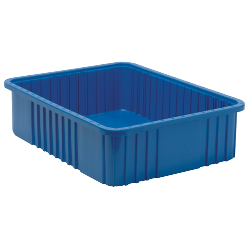 Contenants Divider Box, Plastique, 22,5" la x 17,5" p x 6" h, Bleu Rideout Tool & Machine Inc.