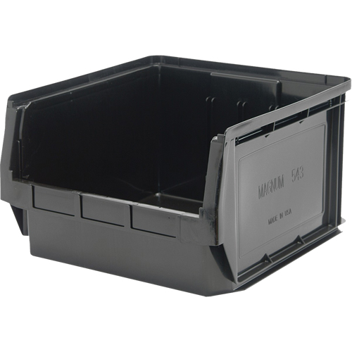 Stacking Container, 18.375" W x 18.375" D x 11.875" H, Black Rideout Tool & Machine Inc.