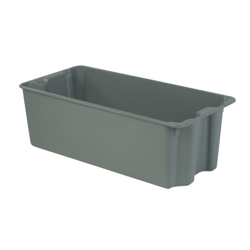 Stack-N-Nest&reg; Plexton Containers, 20.1" W x 42.5" D x 14.1" H, Grey Rideout Tool & Machine Inc.