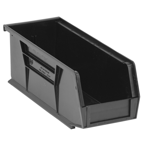 Contenant recycl&eacute; &eacute;cologique, 4,125"/3-3/16" la, 3-3/4" h x 10-7/8"/10,875" p, Noir Rideout Tool & Machine Inc.