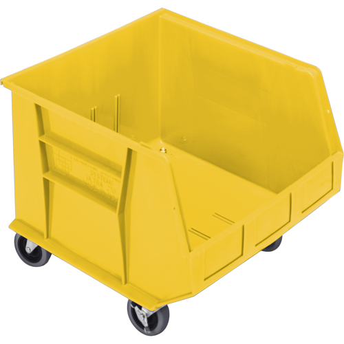 Mobile Bin, 14" H x 16-1/2" W x 18" D, 75 lbs. Capacity, Yellow Rideout Tool & Machine Inc.