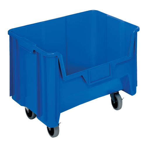 Bac g&eacute;ant mobile empilable, 12-7/16" ha x 19-7/8" la x 15-1/4" p, Capacit&eacute; de 250 lb, Bleu Rideout Tool & Machine Inc.