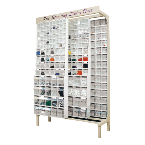 Free-Standing Tip-Out Bins Slider System, 48" W x 18" D x 77" H, 364 Drawers Rideout Tool & Machine Inc.