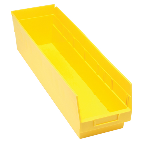 Bacs en plastique pour &eacute;tag&egrave;res Store More, 6-5/8" la x 6" H x 23-5/8" p, Jaune, Capacit&eacute; 90 lb Rideout Tool & Machine Inc.