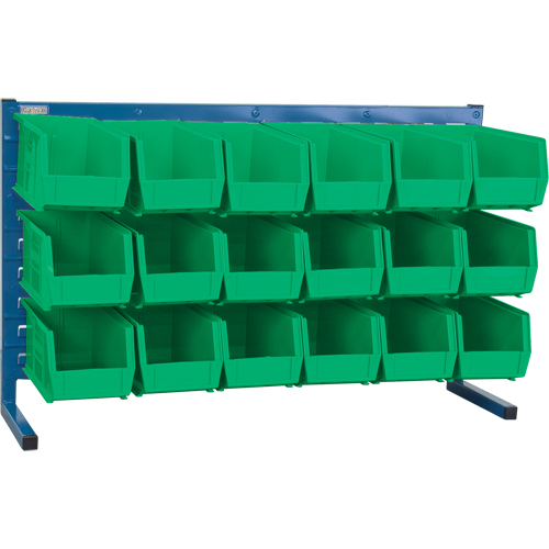 Louvered Rack with Bins, 18 Bins, 36" W x 8-1/4" D x 22" H Rideout Tool & Machine Inc.