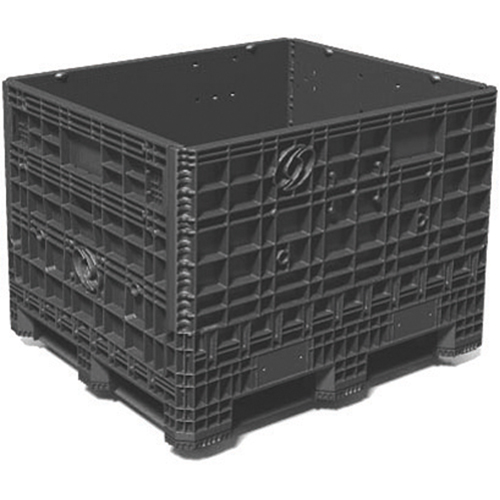 Conteneurs repliables &agrave; usage moyen Bulkpak, 48" lo x 40" la x 34" h, Noir Rideout Tool & Machine Inc.
