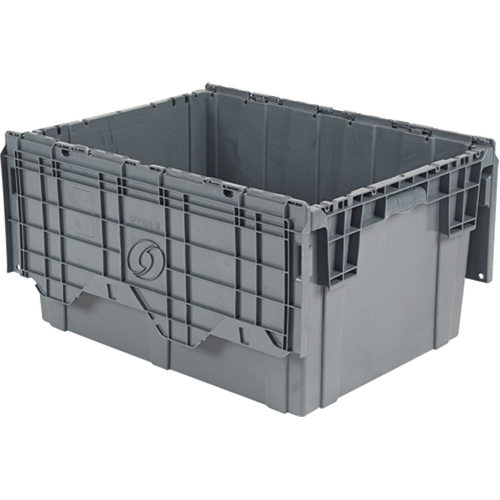 Flipak&reg; Polyethylene Plastic (PE) Distribution Containers, 39" x 14" x 13", Grey Rideout Tool & Machine Inc.