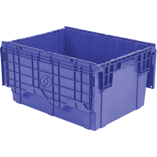 Flipak Polyethylene Plastic (PE) Distribution Containers, 27.9" x 20.9" x 15.2", Blue Rideout Tool & Machine Inc.