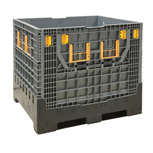 Contenant de vrac pliable, 47,2" lo x 39,4" la x 39,4" h, Gris Rideout Tool & Machine Inc.