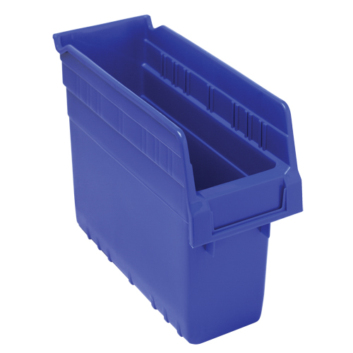 Store-Max Shelf Bins, 4-3/8" W x 8" H x 11-5/8" D, Blue, 44 lbs. Capacity Rideout Tool & Machine Inc.
