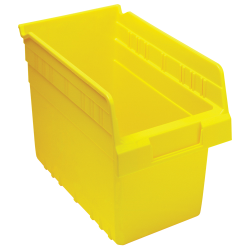 Store-Max Shelf Bins, 6-5/8" W x 8" H x 11-5/8" D, Yellow, 44 lbs. Capacity Rideout Tool & Machine Inc.
