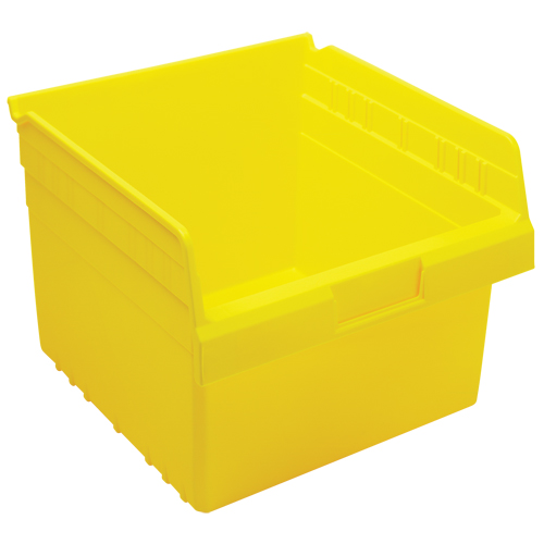 Store-Max Shelf Bins, 11-1/8" W x 8" H x 11-5/8" D, Yellow, 44 lbs. Capacity Rideout Tool & Machine Inc.