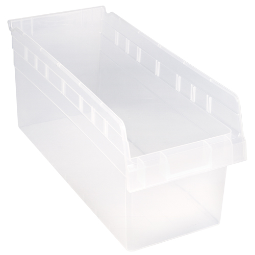 Bacs pour &eacute;tag&egrave;re Store-Max, 8-3/8" la x 8" H x 17-7/8" p, Transparent, Capacit&eacute; 56 lb Rideout Tool & Machine Inc.