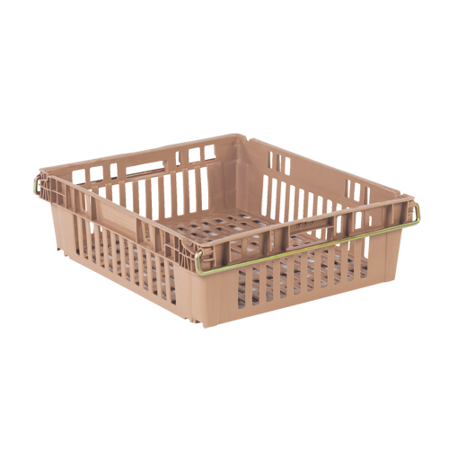 Contenant en plastique empilable Stack-N-Nest pour l'agriculture, 20,3" x 24" x 6,8", Beige Rideout Tool & Machine Inc.